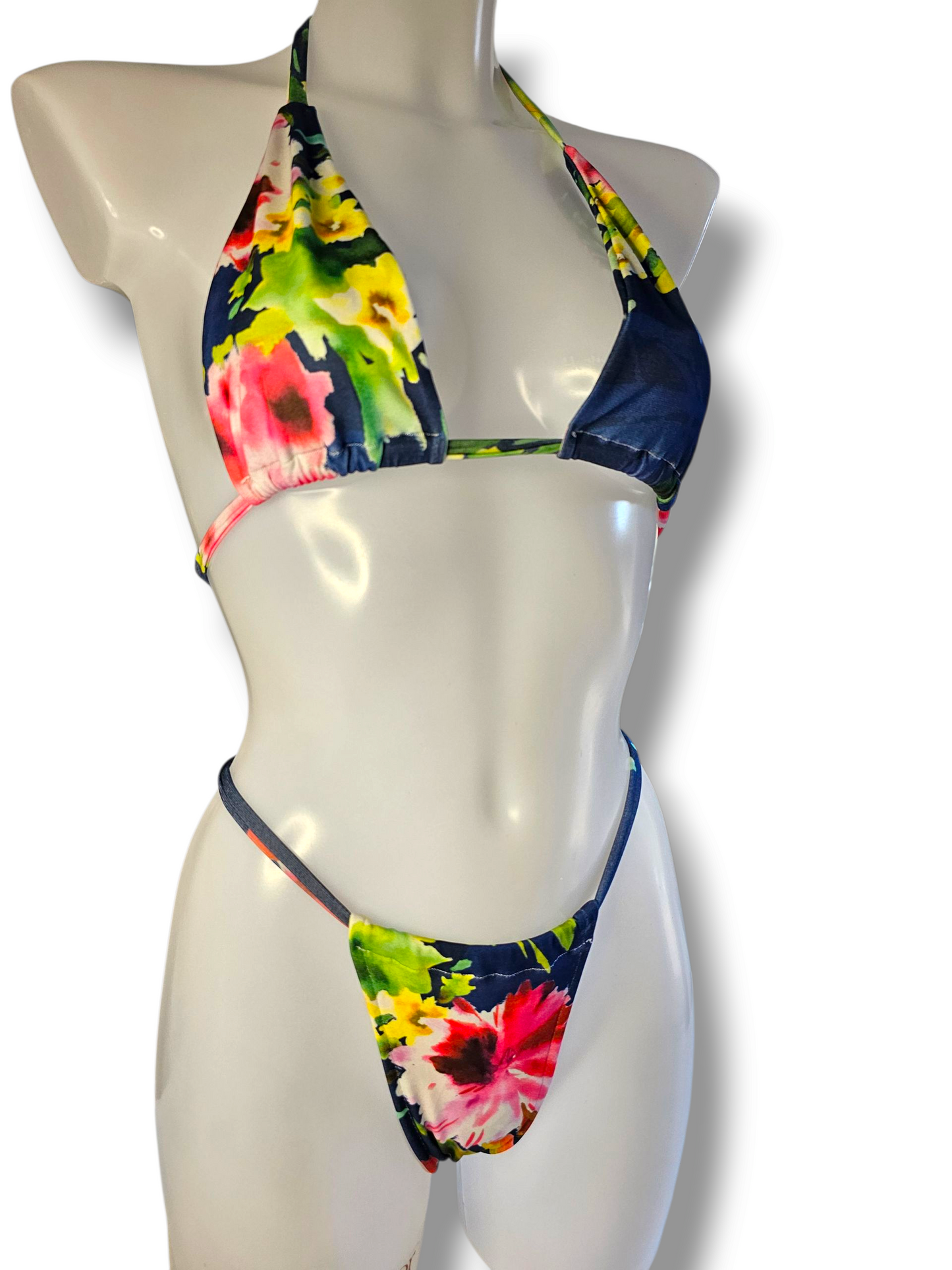 Navy Floral Bikini