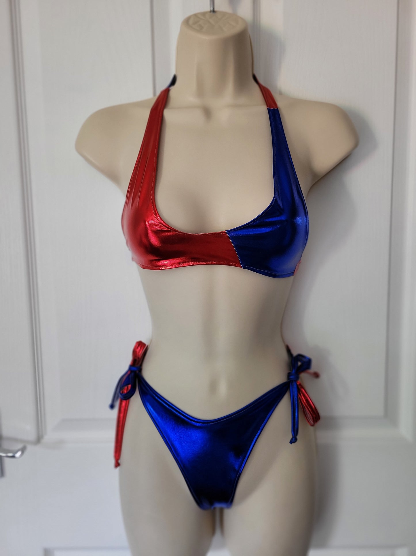 Harley Metallic Red & Blue Bikini