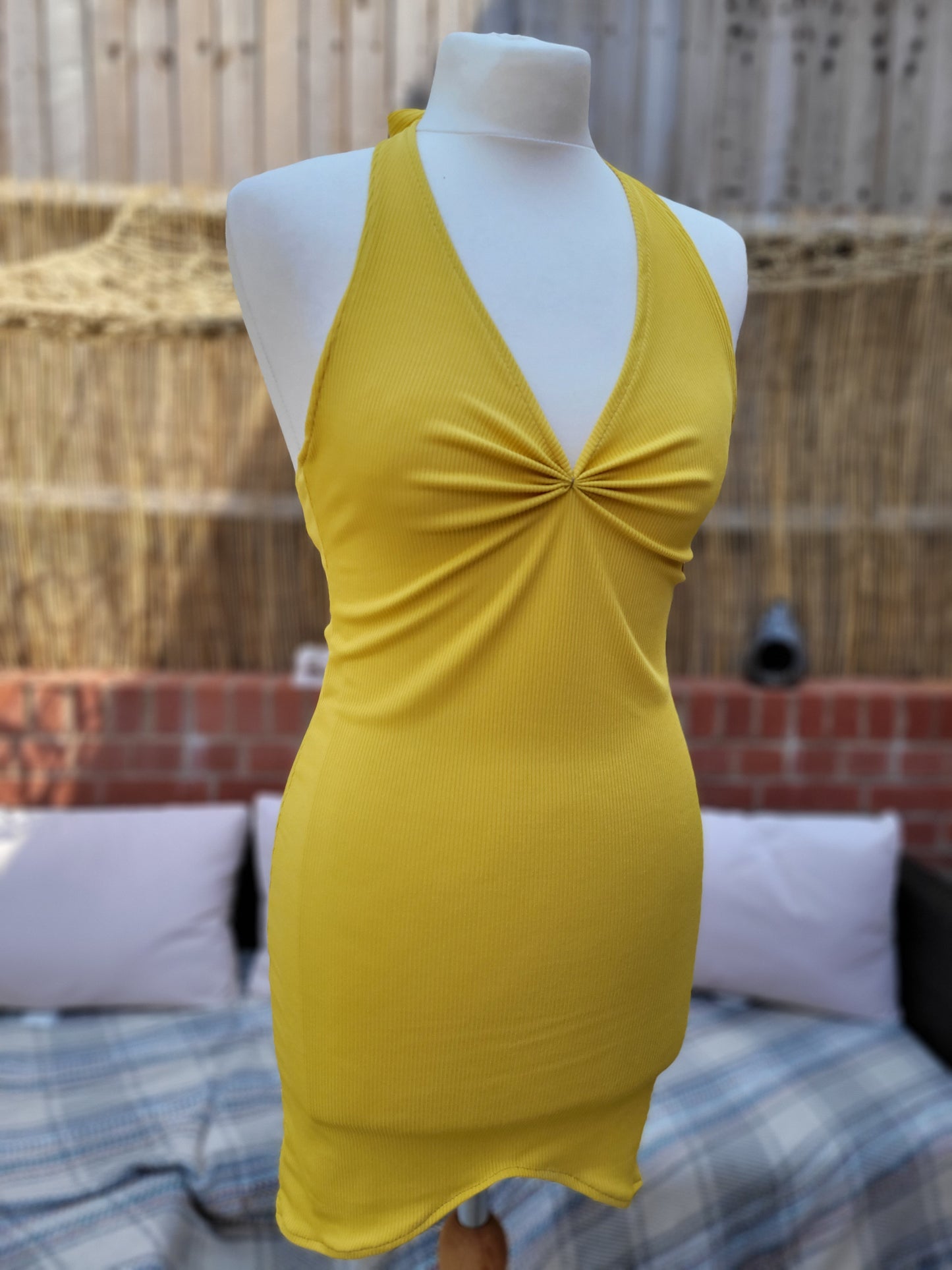 Yellow Sunshine Dip Hem Dress