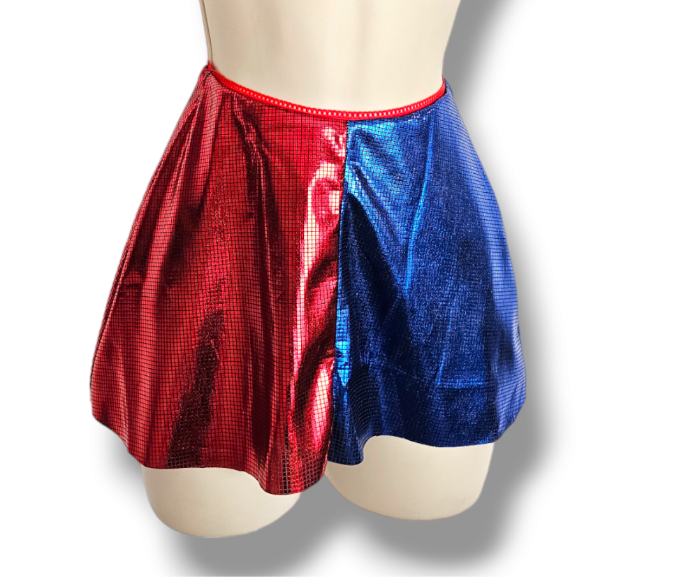 Harley Red & Blue Mini skirt