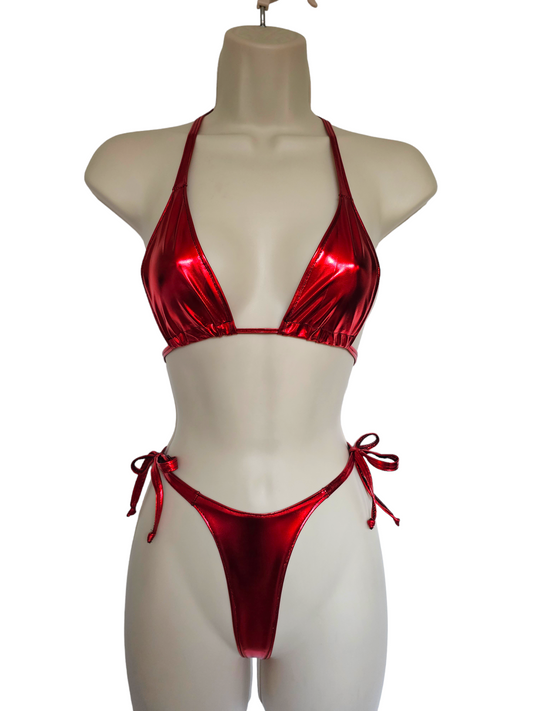 Rosso Red Metallic Bikini