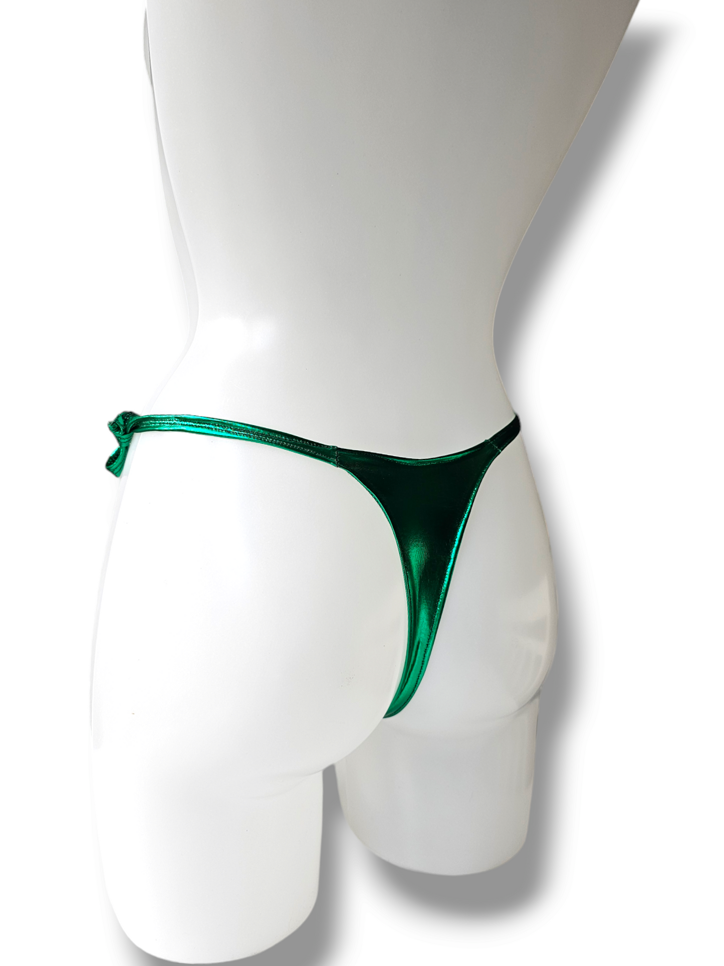 Emerald Green Metallic Thong Bikini