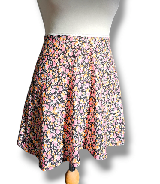 Ditsy Floral Print Skater Skirt