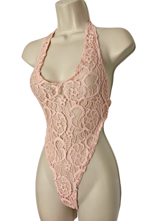 Pink Lace Bodysuit