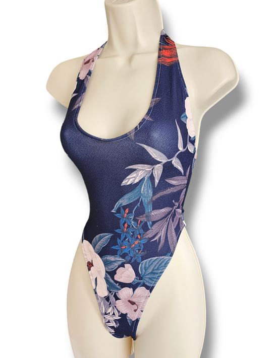 Navy Floral Bodysuit