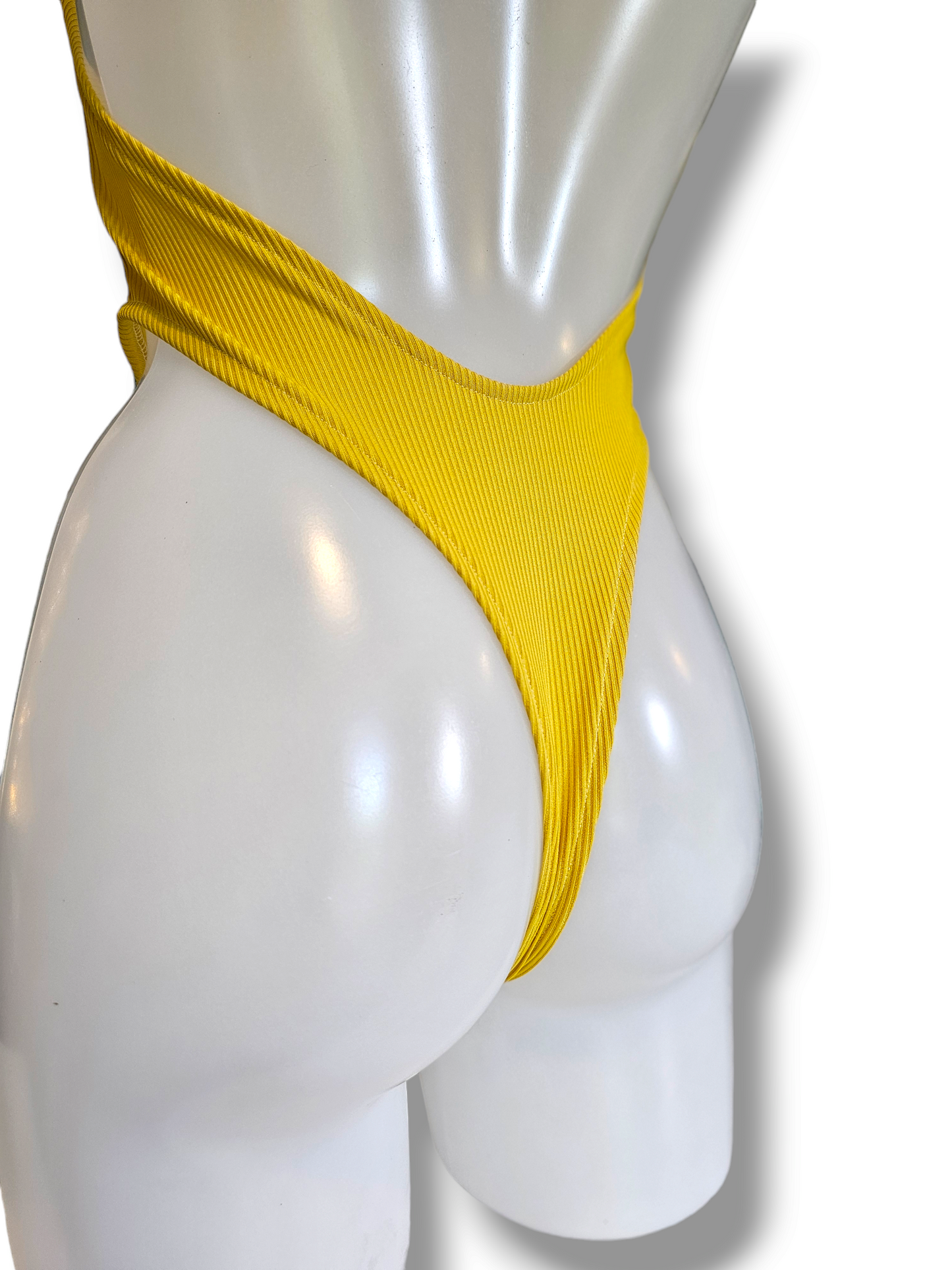 Sunshine Ribbed Thong Back Bodysuit