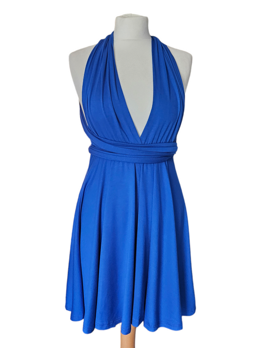 Royal Blue Cross Back Dress