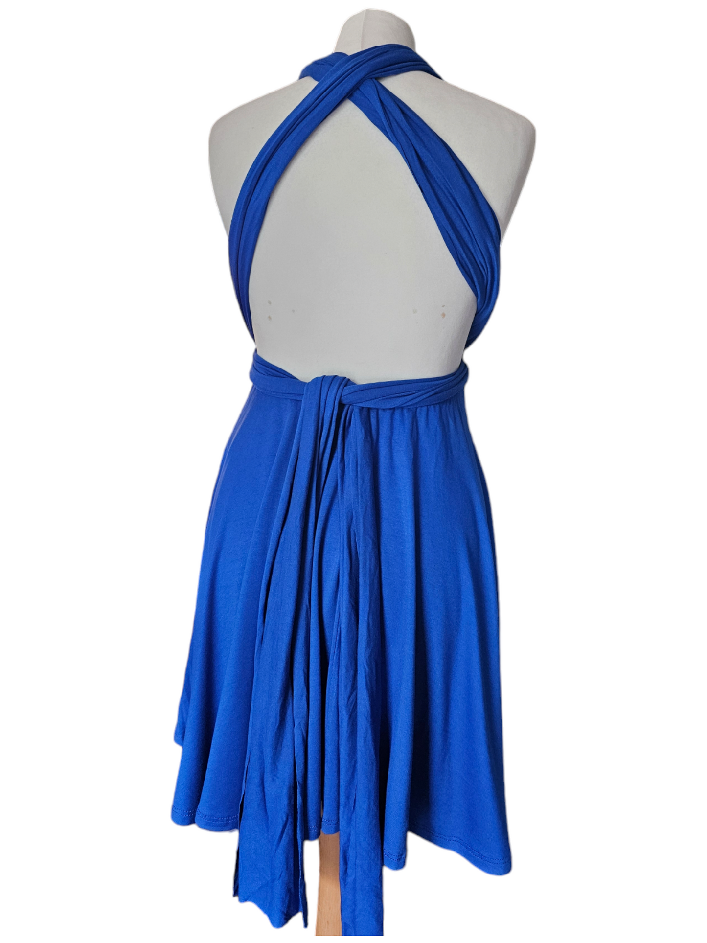 Royal Blue Cross Back Dress