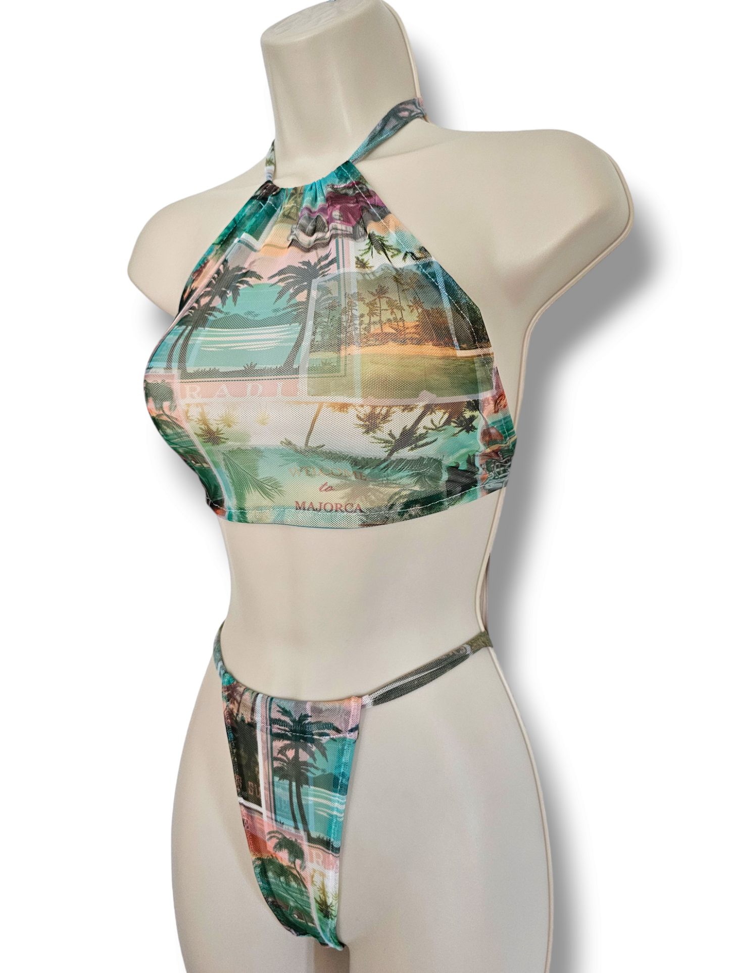 Oh So Sheer Beach Print Lingerie Set