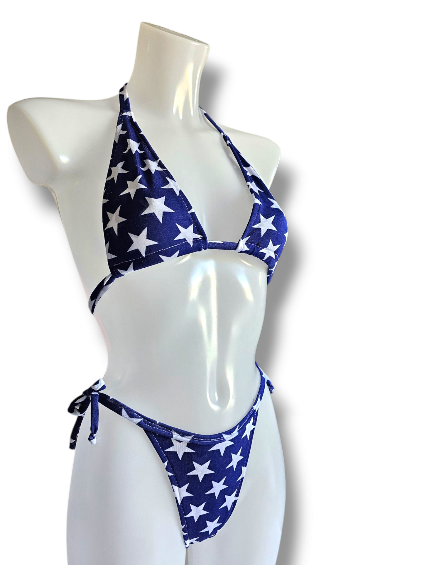 Navy Star Thong Bikini