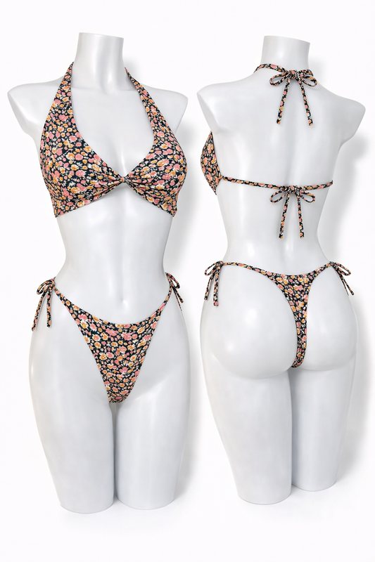 Wild Blossom Tie Bikini Set