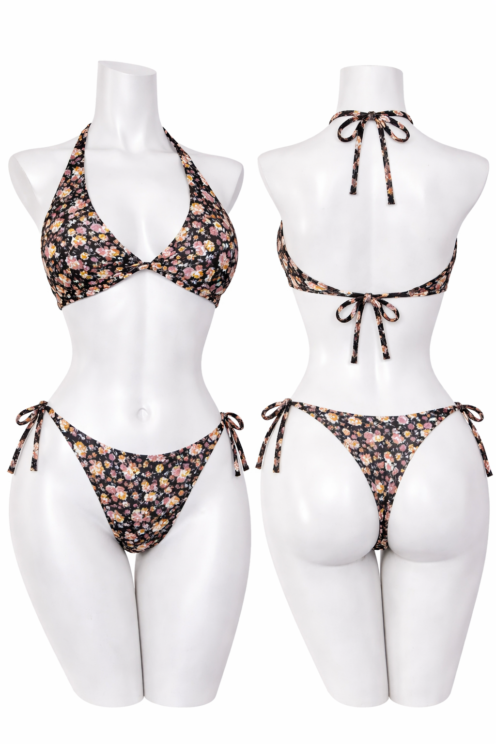 Ditsy Bloom Tie-Side Thong Bikini