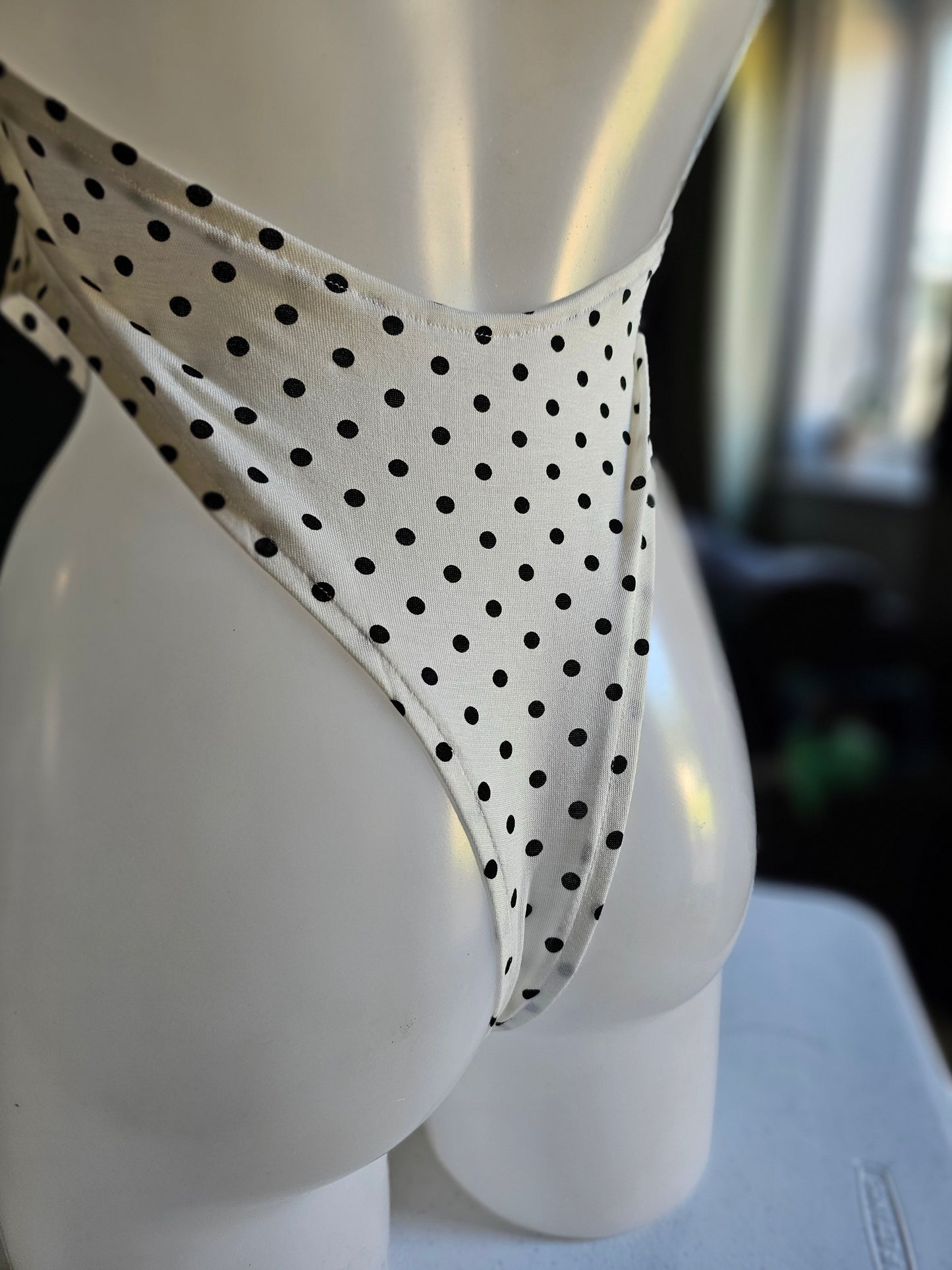 Polka-dot White Bodysuit