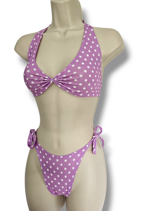 Lilac Polka-dot Bikini