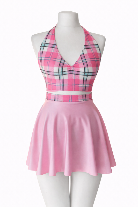 Pink Check Sweetheart Co-Ord