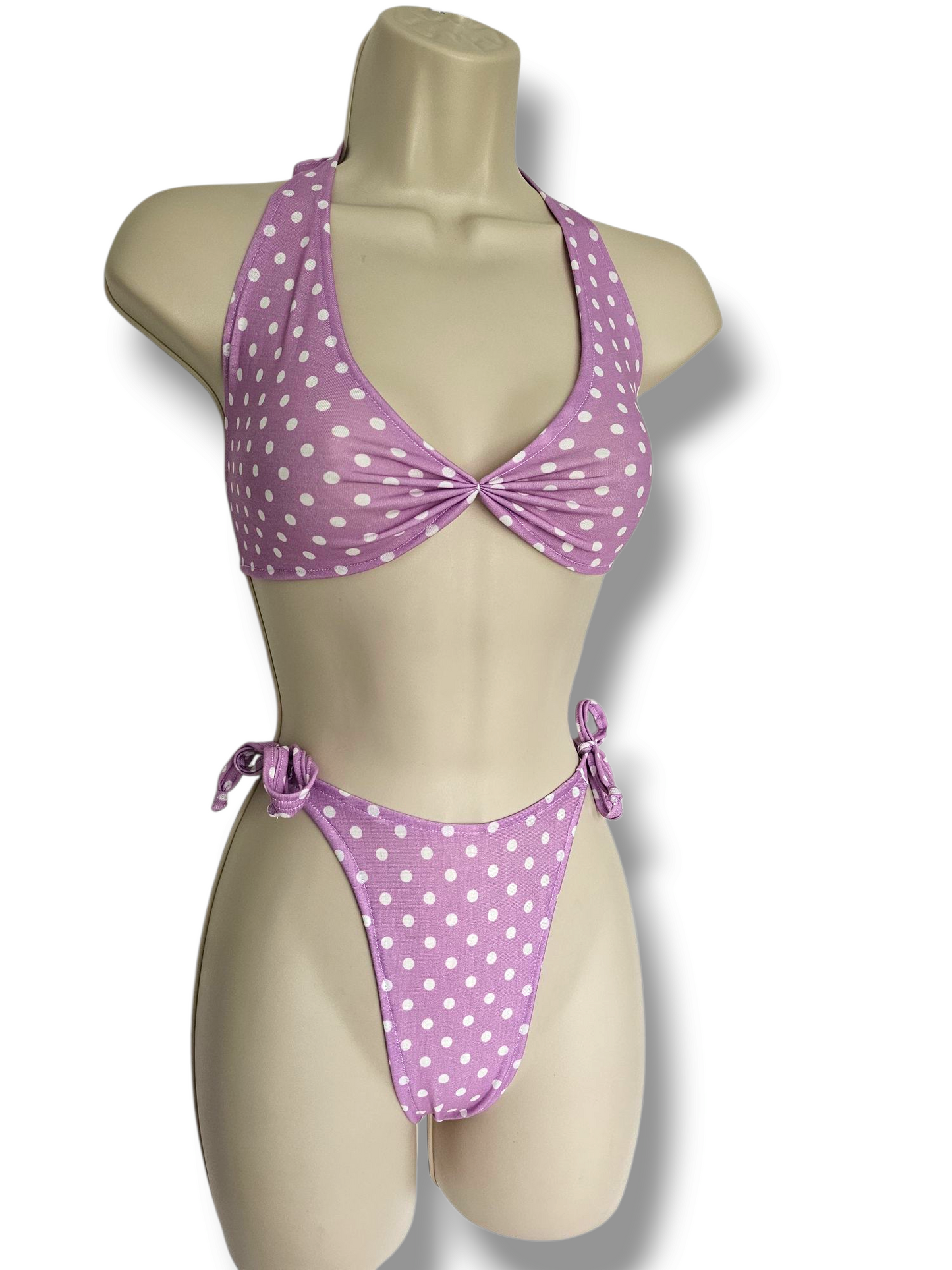 Lilac Polka-dot Bikini