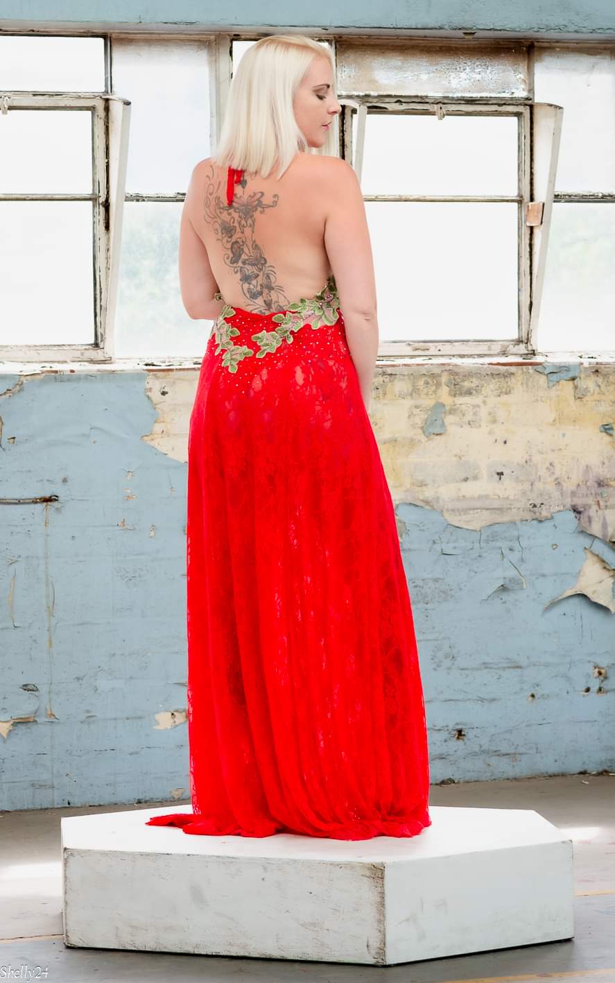 Rose Red Full Lace Gown